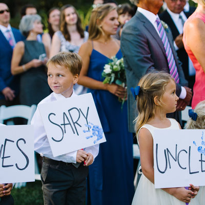 Kids in wedding at hyatt regency lake tahoe