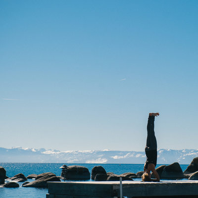 Yoga teacher outdoor lifestyle photographer