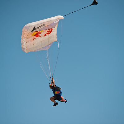 Redbull skydiver in Truckee