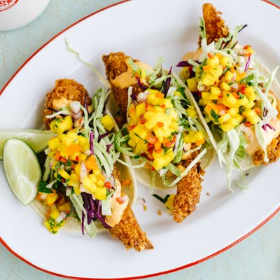 the best fish tacos in Tahoe at Redtruck Truckee