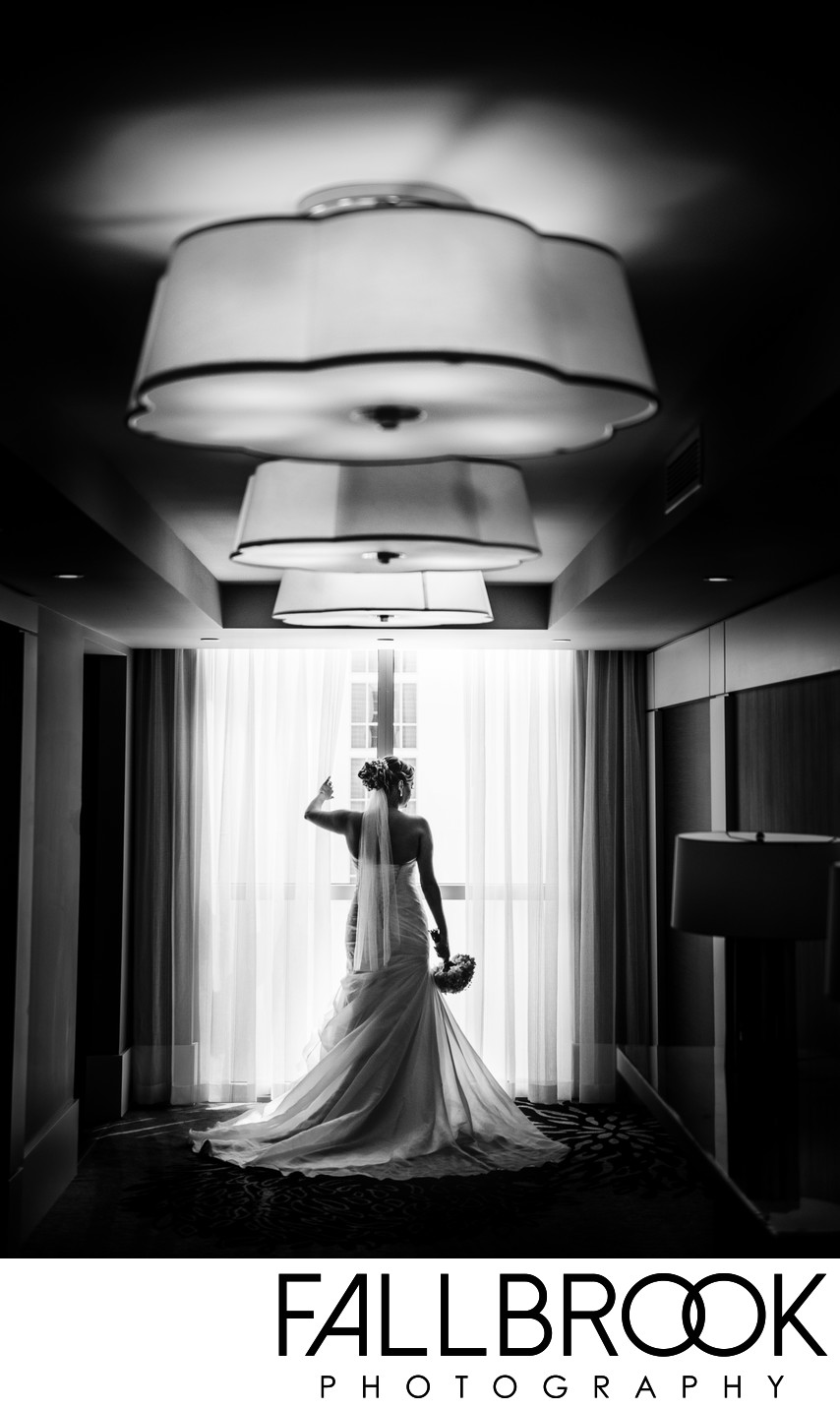 creative black white bride hallway wyndham resort