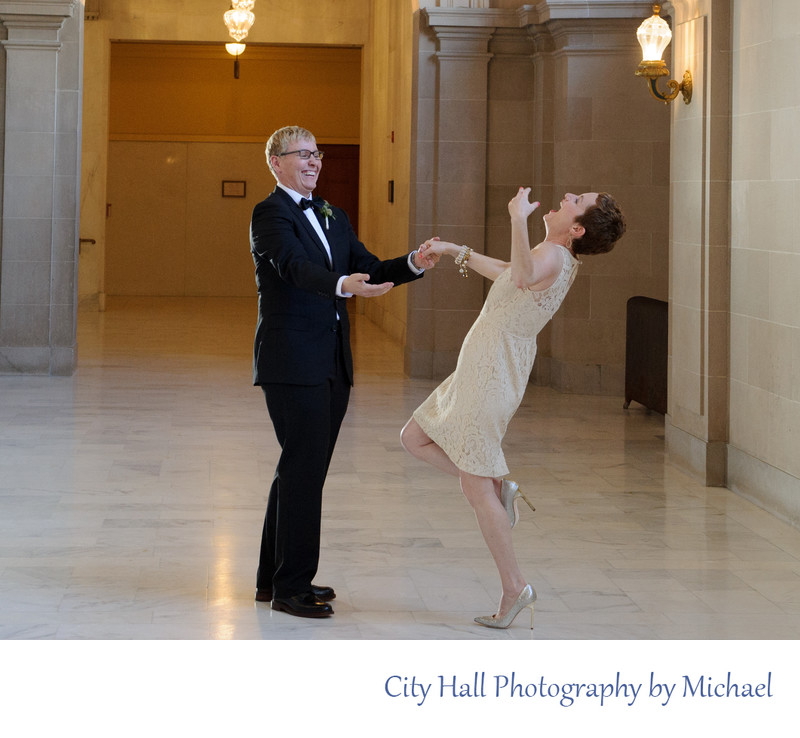 Fun Wedding Photography at LGBT Wedding at City Hall