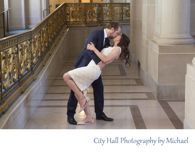 Deep Dance Dip Pose Wedding Photography Image