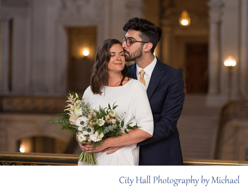 Mayors Balcony Wedding Photographer with interesting lights