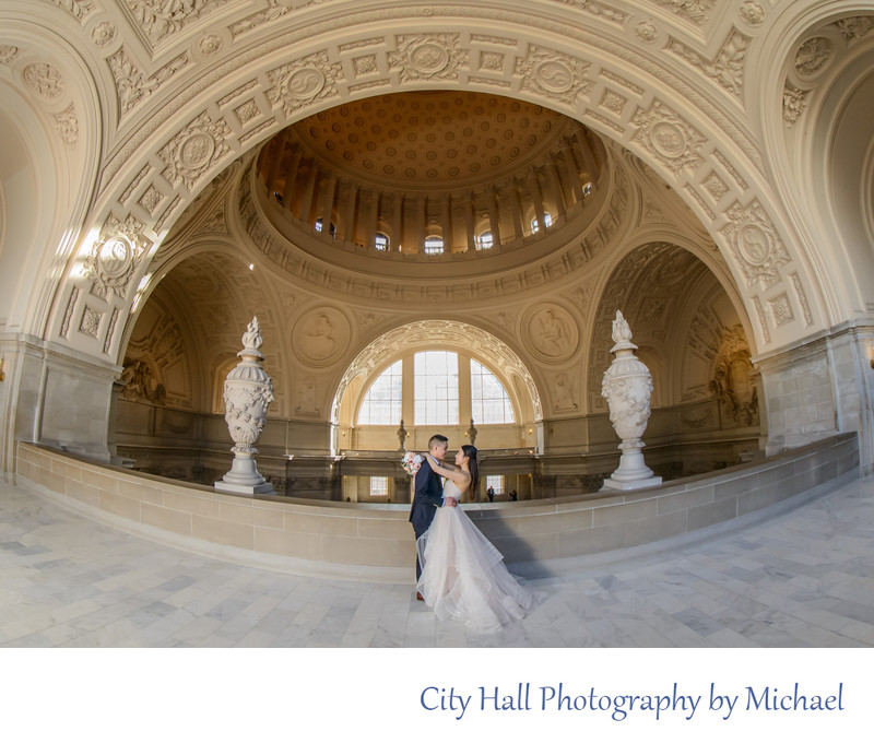 Fish Eye Lens image at San Francisco city hall