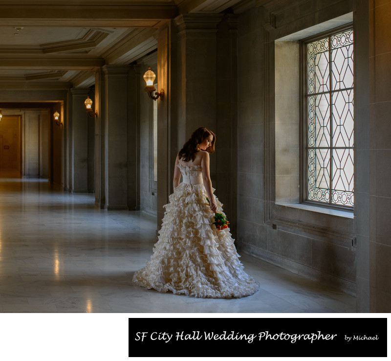 Evening Bride at San Francisco City Hall