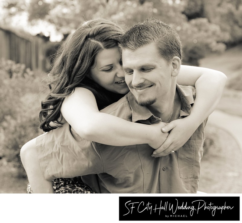 Fun Engagement Portrait Session in Sepia Tone