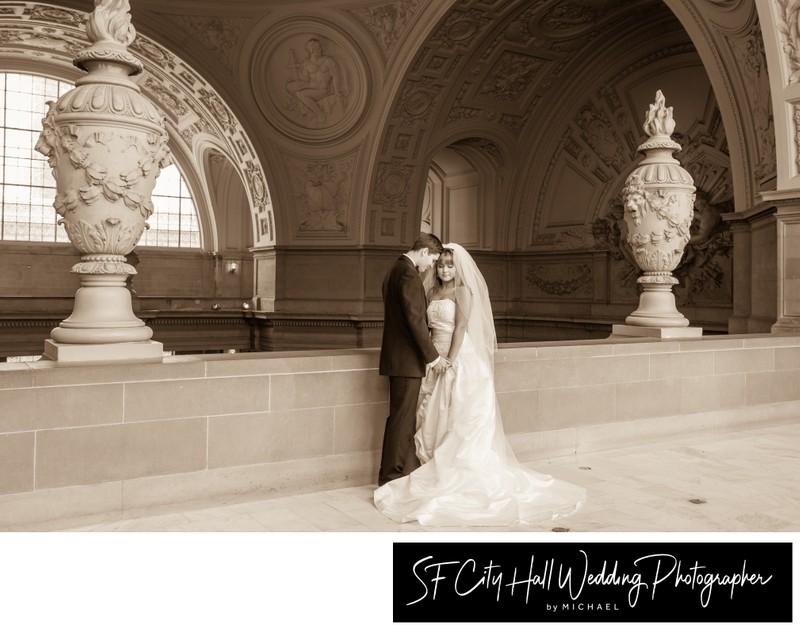 Sepia Tone Romance in San Francisco - Wedding Photography