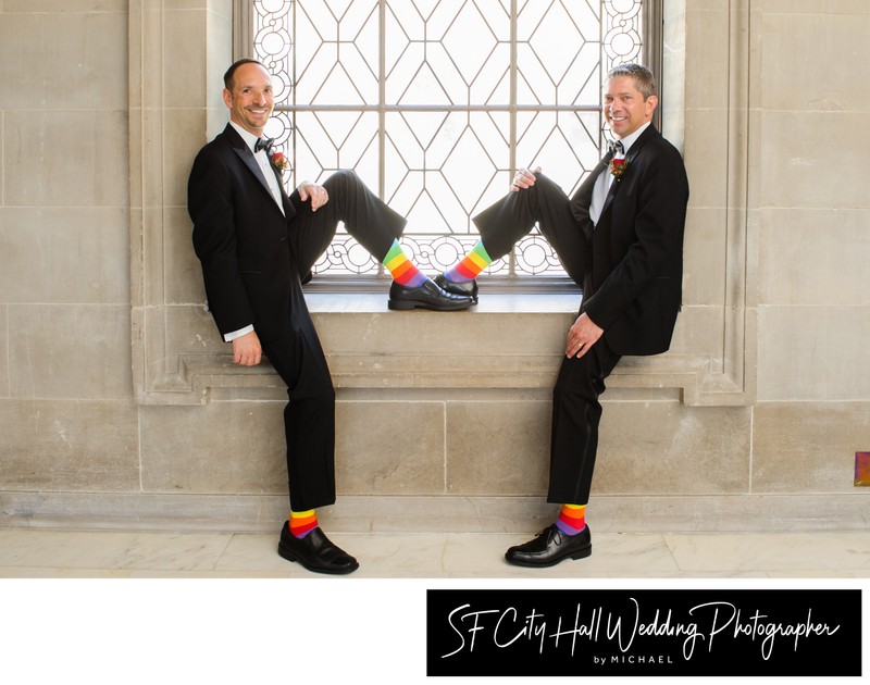 Same-Sex wedding pictures at SF city hall
