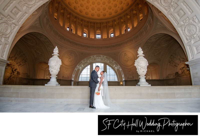 San Francisco city hall wedding photography at the North Gallery 4th floor