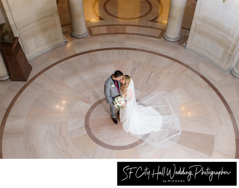 City Hall Nuptials overhead view of ceremony