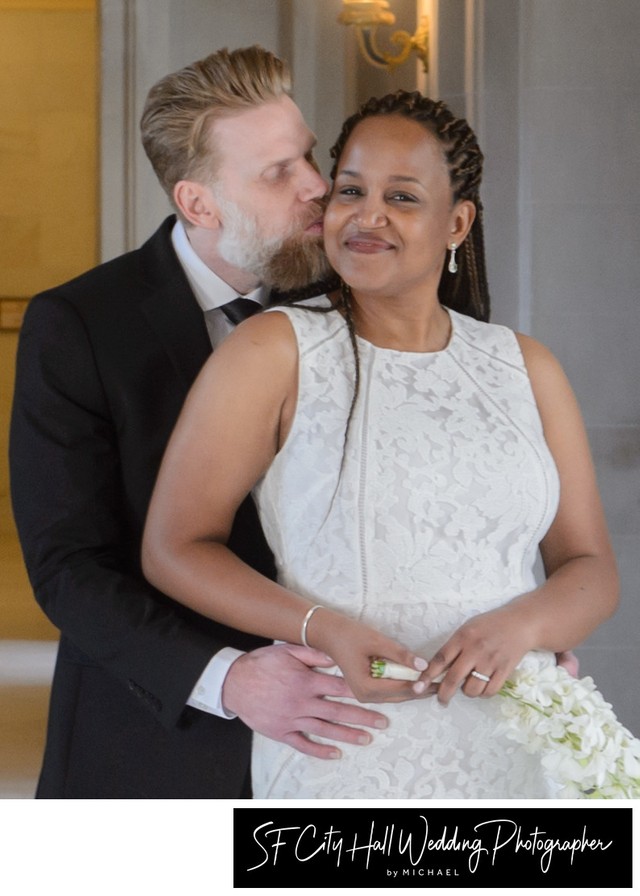 Bride and groom formal portrait in San Francisco