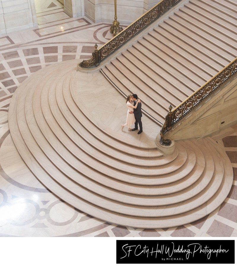 Top View of the city hall staircase