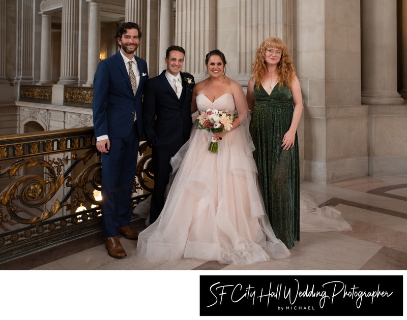 Family Photos at San Francisco city hall after the ceremony