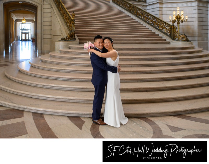 San Francisco staircase couple