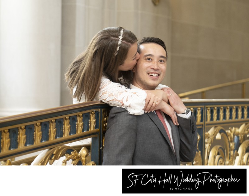 Newlyweds that booked us for their SF City Hall Wedding