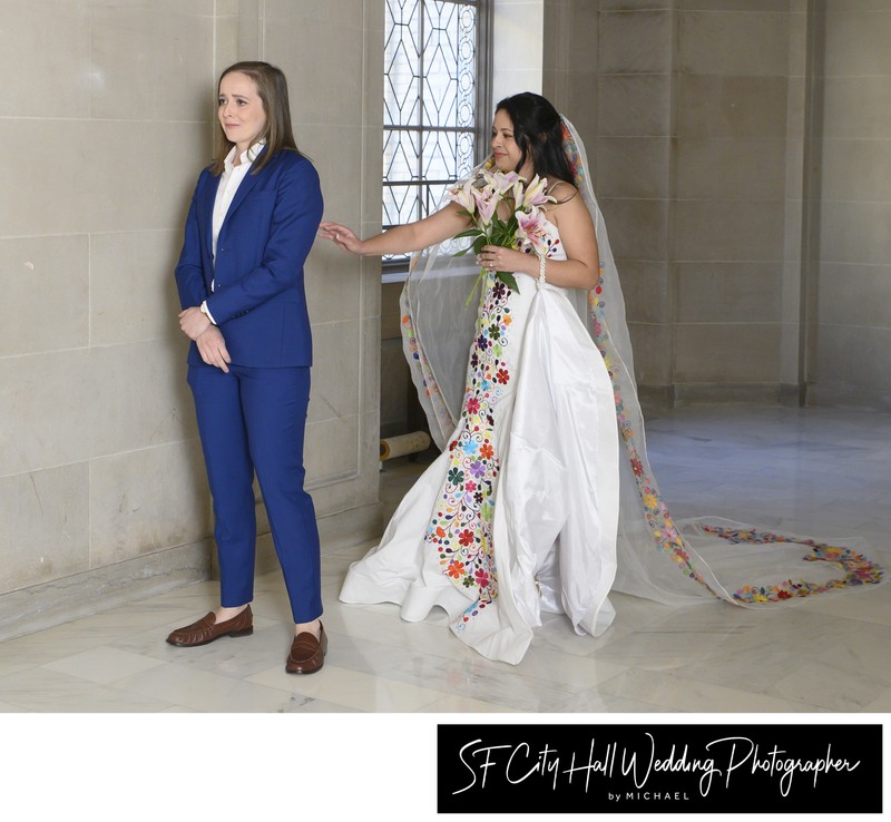 First Look for City Hall Wedding Photography in San Francisco