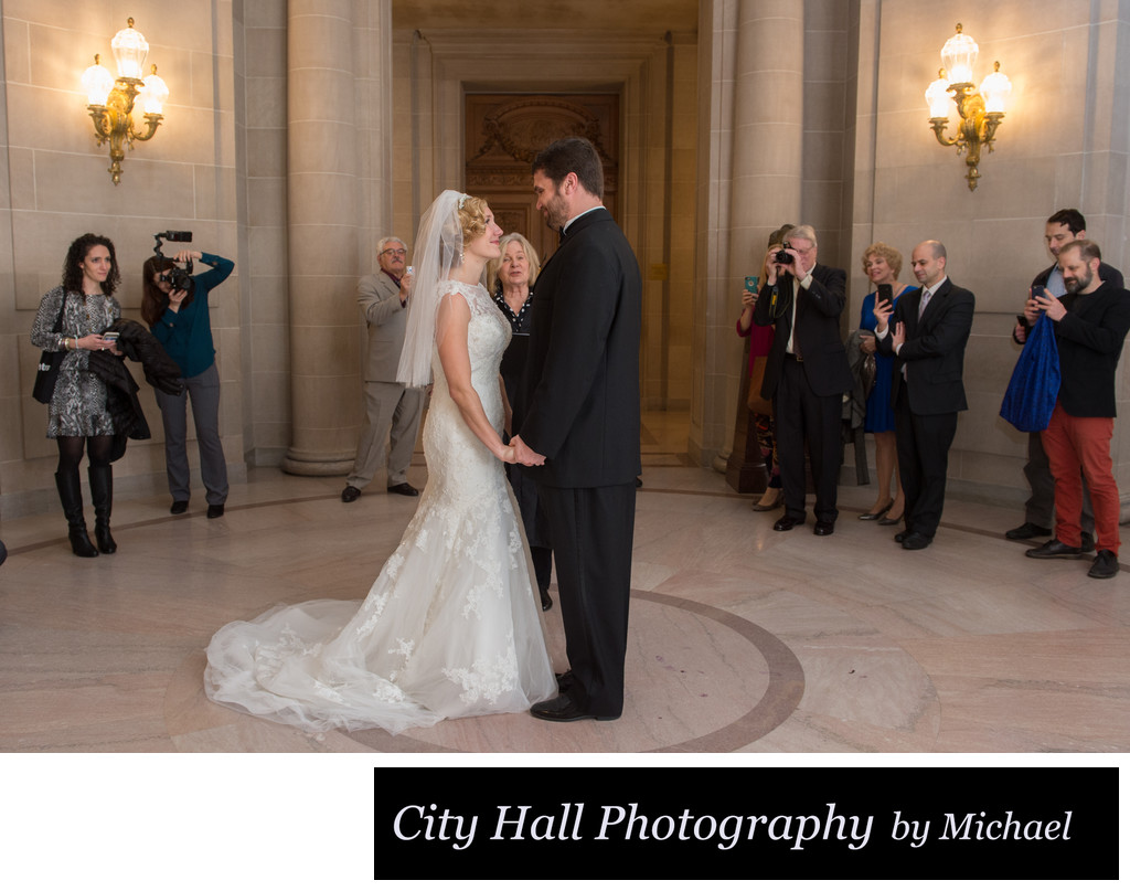 Wedding Ceremony Look of Love at SF City Hall