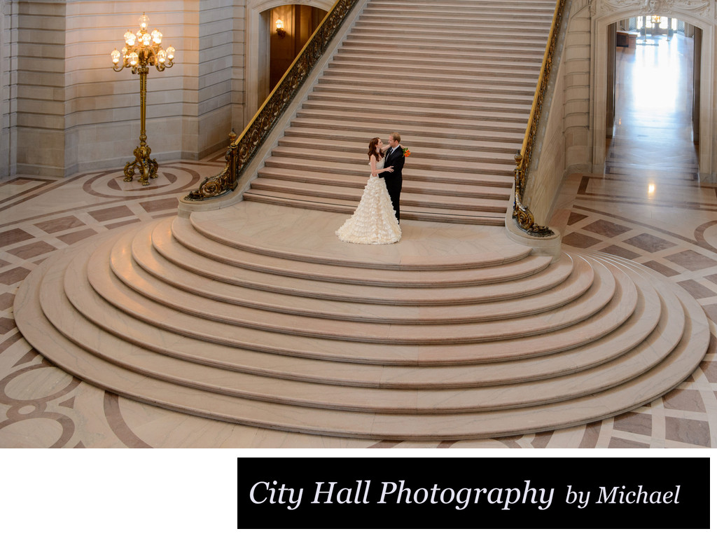 Nuptials on Grand Staircase at San Francisco City Hall