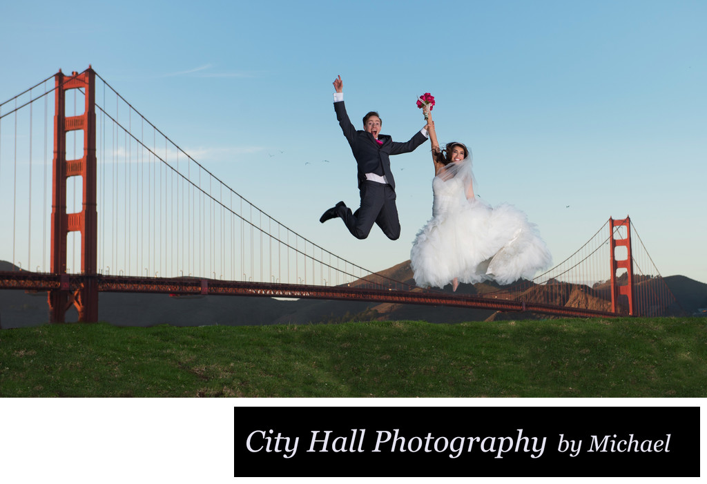 wedding photography at the Golden Gate Bridge in San Francisco