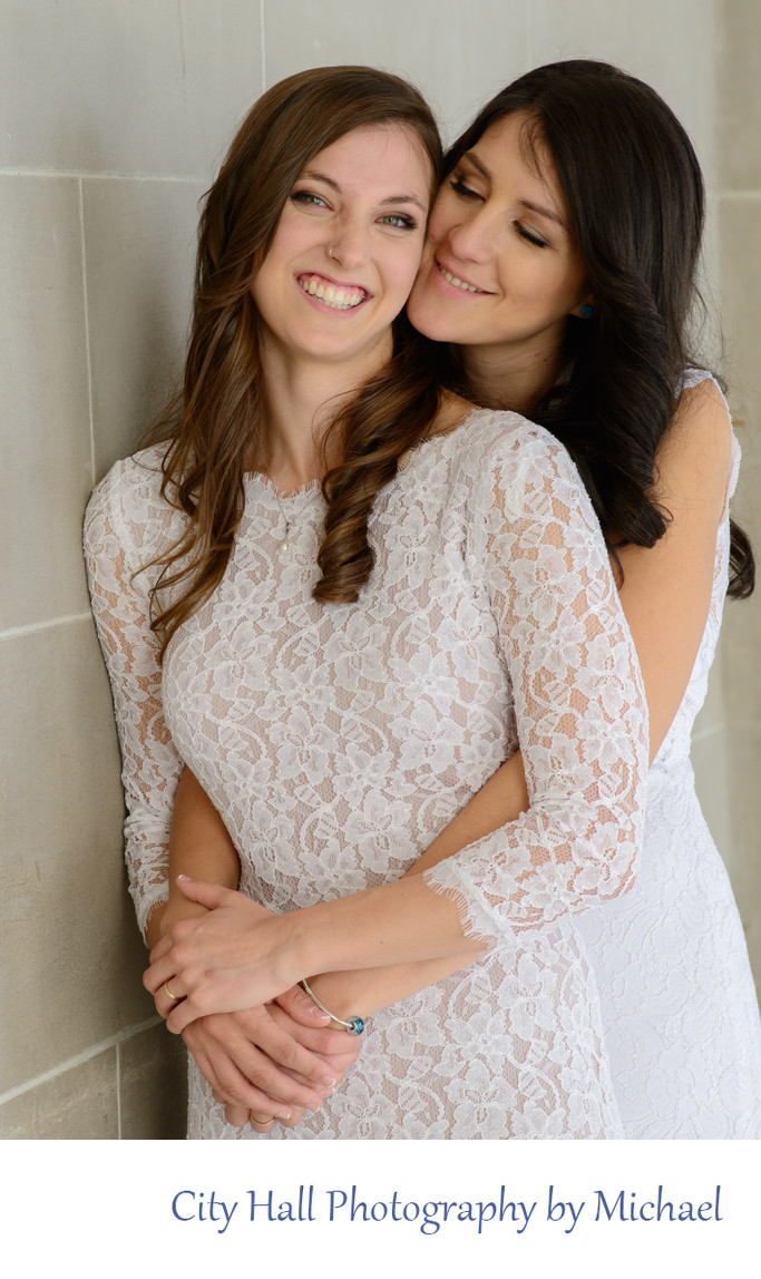 Lgbt Brides In A Romantic Wedding Photography Pose