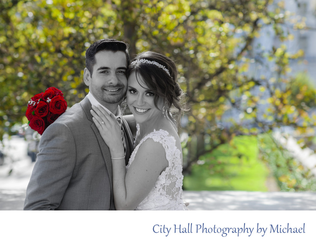 Wedding Photographer San Francisco City Hall - Outside Shots