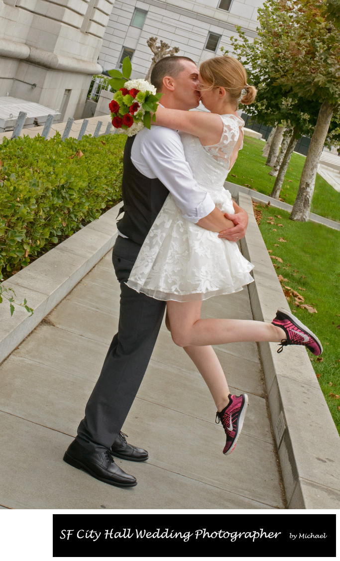 Wedding Photography outside of San Francisco city hall