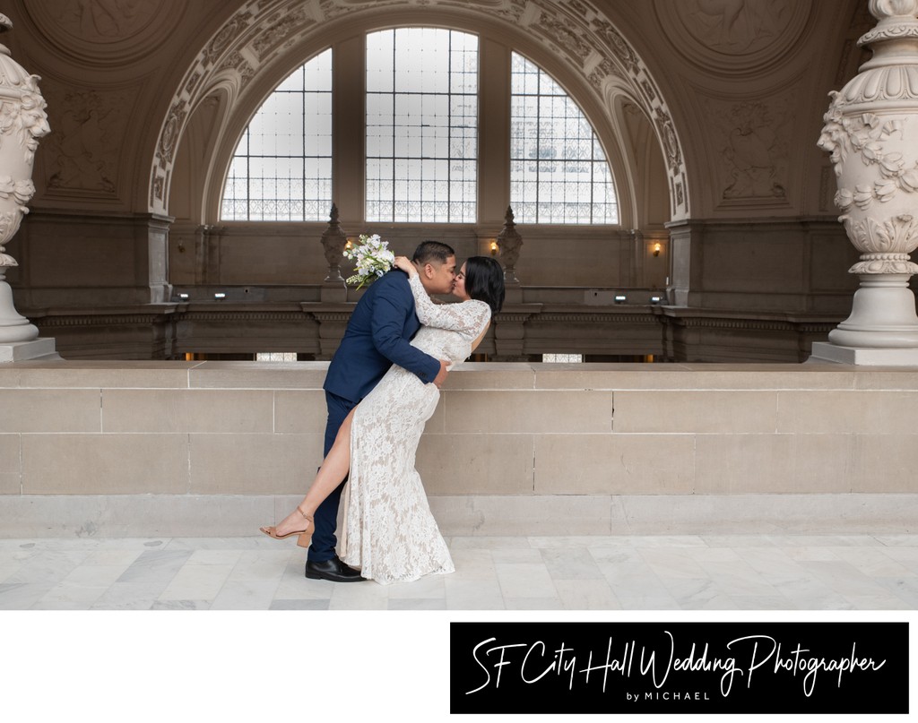 Dancing moves at San Francisco city hall - wedding photographers