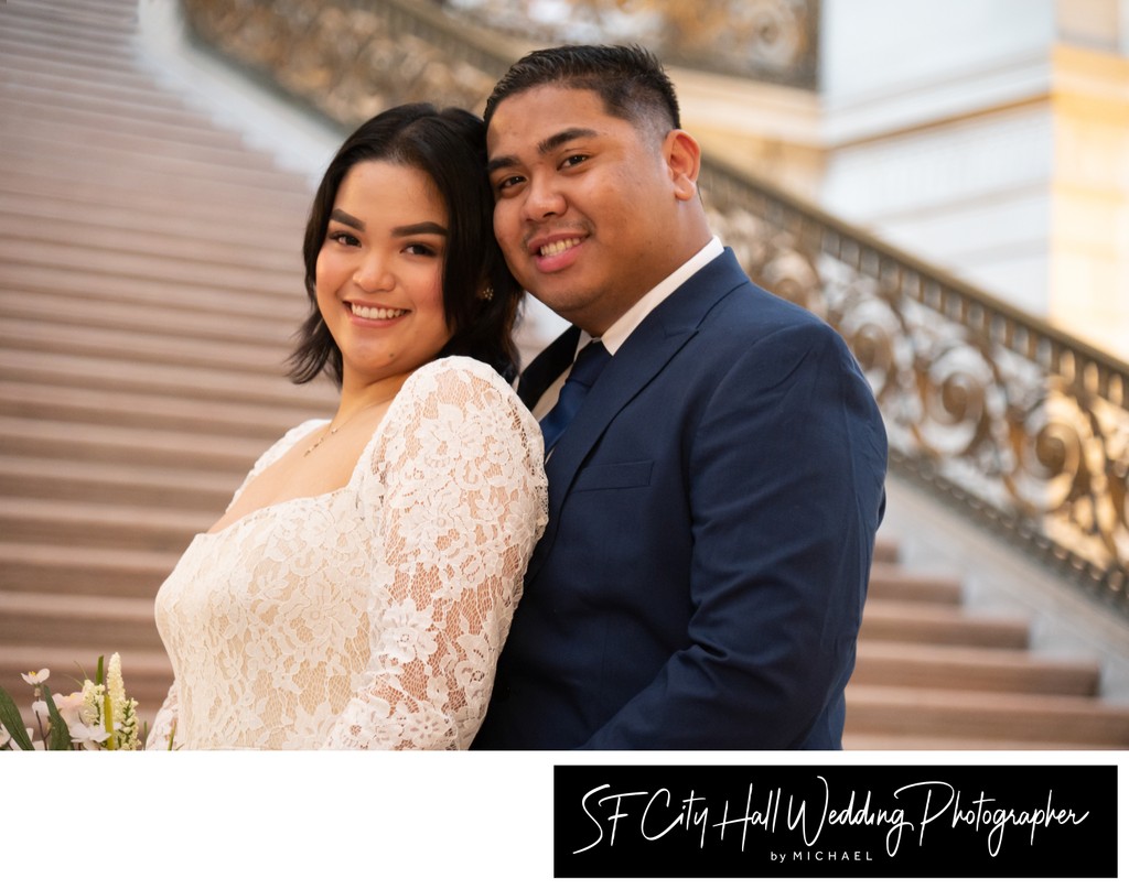 Close up image taken by city hall wedding photographer