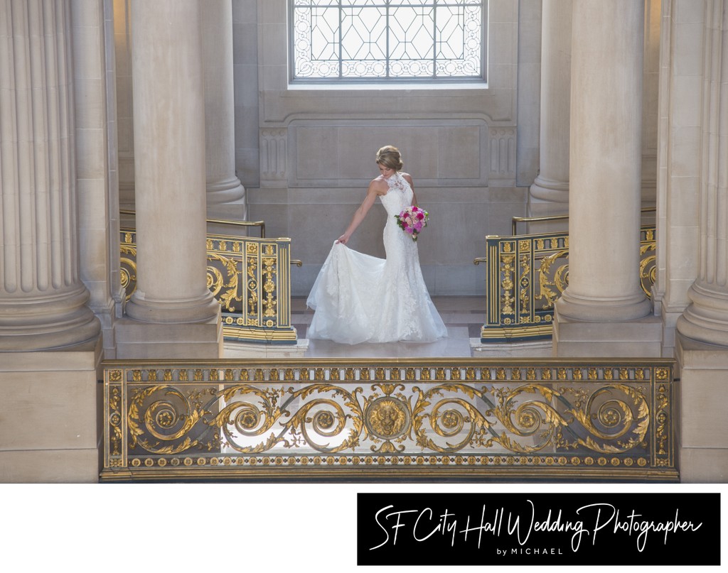 SF City Hall Wedding Photography Featuring Architecture