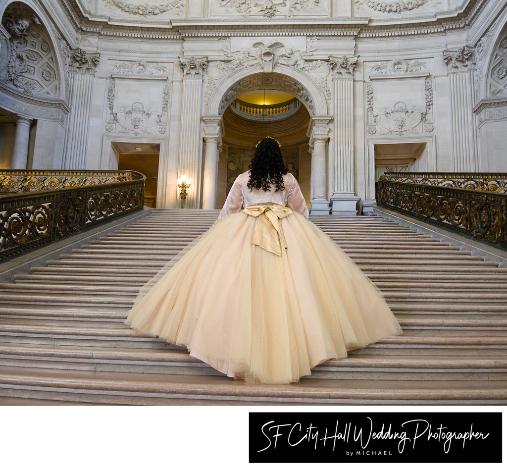 Looking up The Grand Staircase at City Hall - Quince Shoot