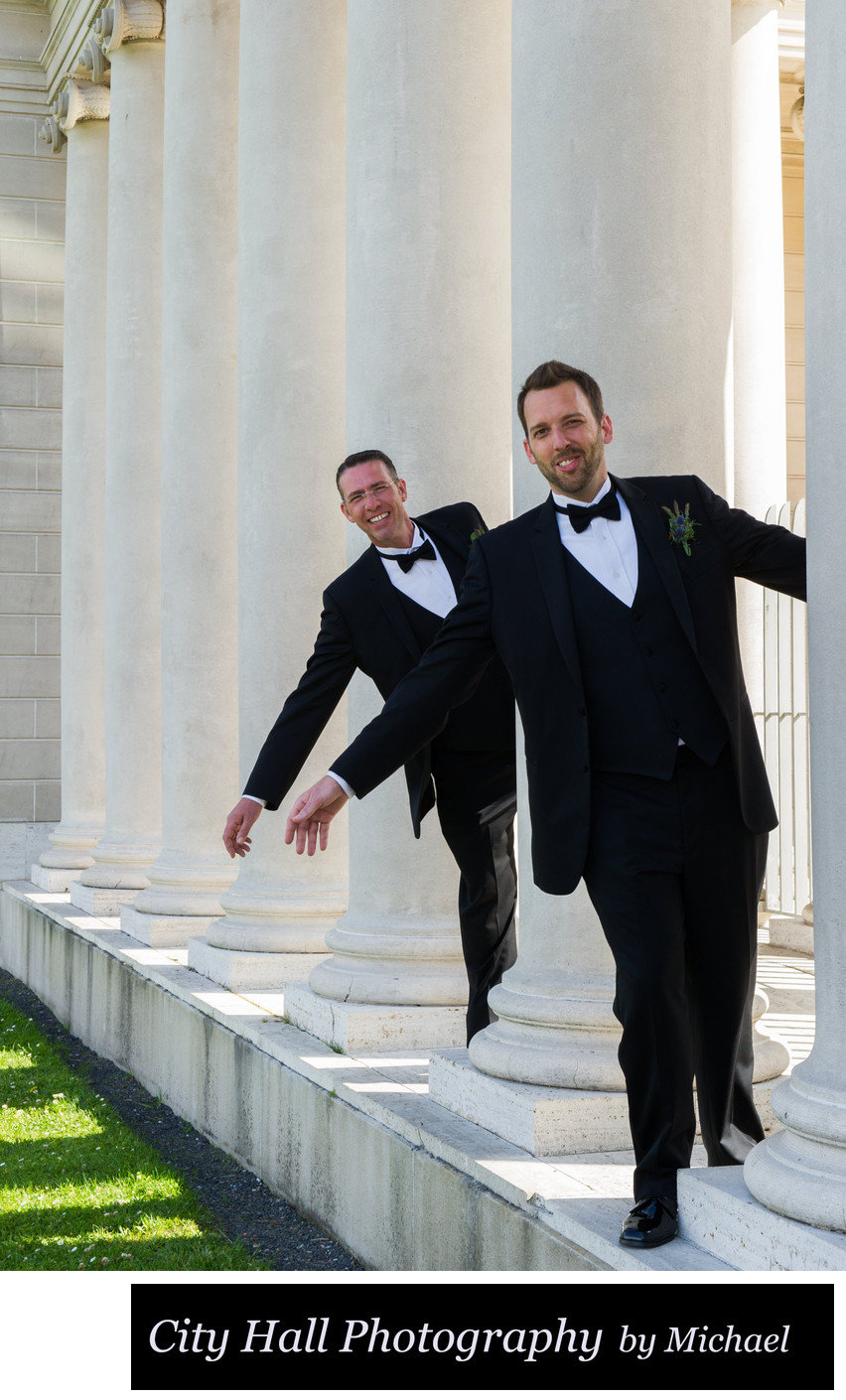 Same-sex Legion of Honor affordable wedding photography