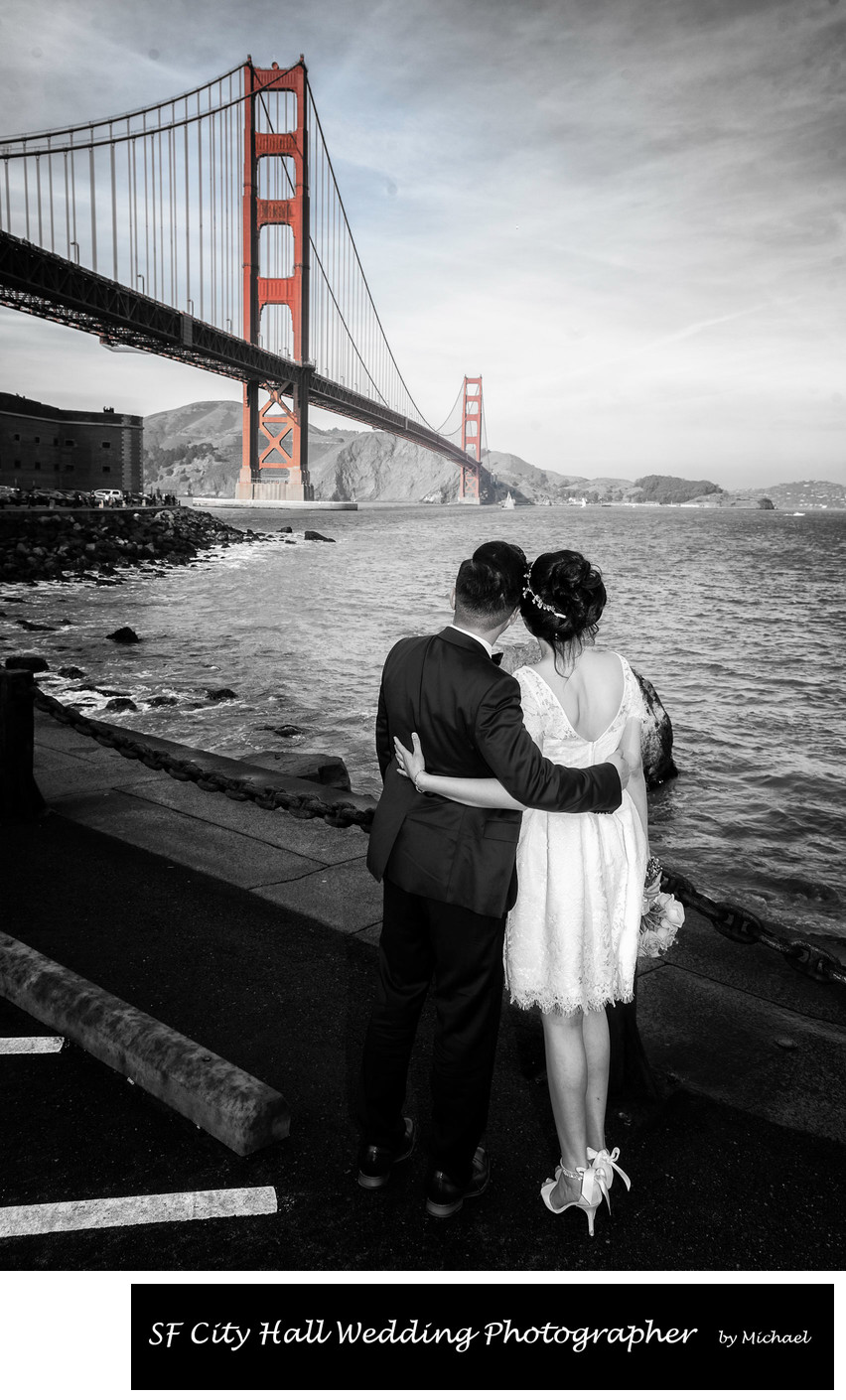 Fort Point Wedding Photography - Golden Gate Bridge