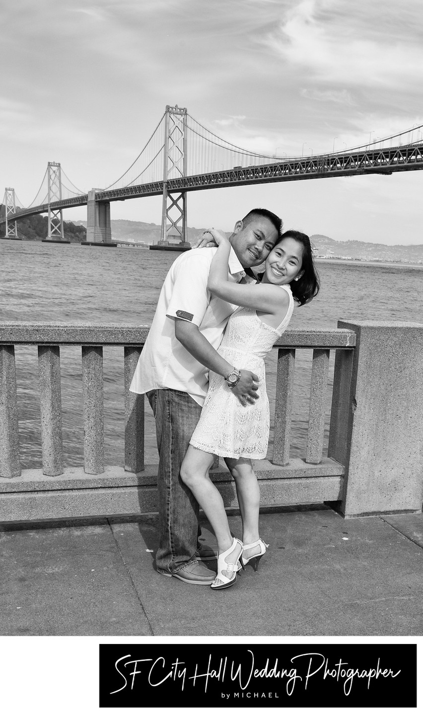 San Francisco Bay Bridge Engagement Portrait Photography