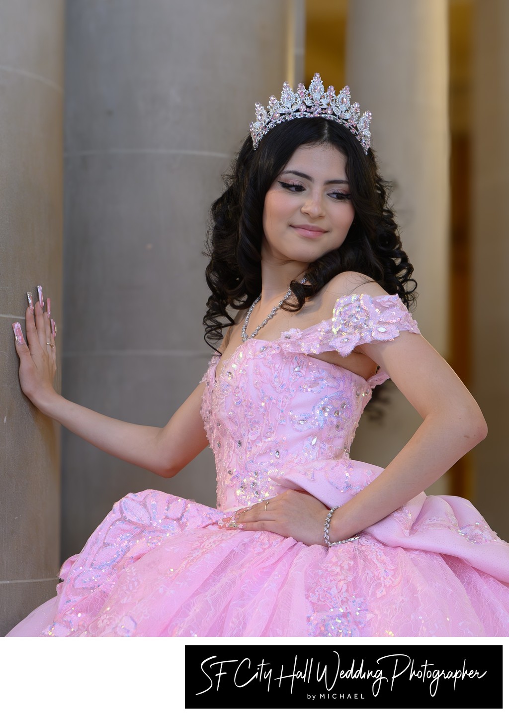 Close up Portrait Quinceañera San Francisco