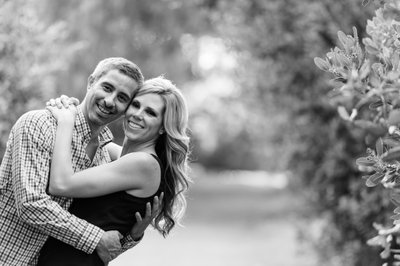 black and white engagement portrait photography 