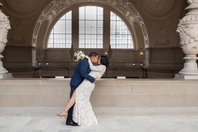 Dancing moves at San Francisco city hall - wedding photographers