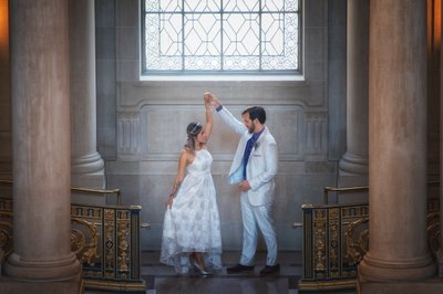 SF City Hall Wedding Photography Dance Picture