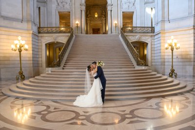 Asian San Francisco city hall wedding photography