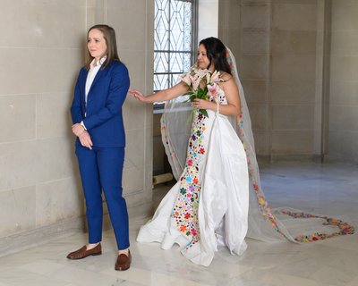 First Look LGBTQ+ Wedding at San Francisco city hall