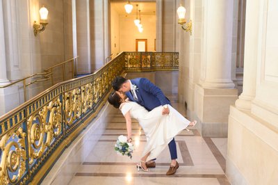 Dance Dip wedding photography at San Francisco city hall