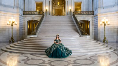 The Grand Staircase at SF City Hall - Quince Photography