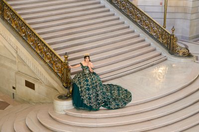 Quinceanera Photographer - Grand Staircase overhead view