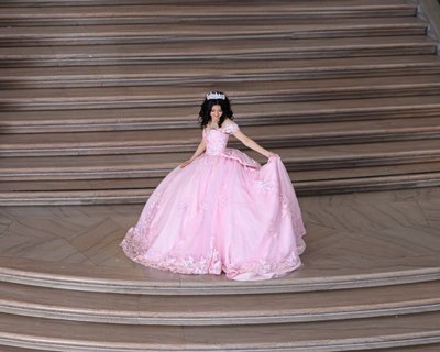 Grand Staircase Quinceanera photography city hall