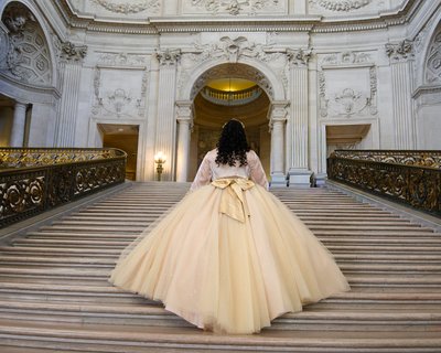 Looking up The Grand Staircase at City Hall - Quince Shoot