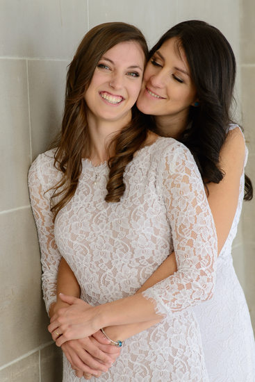 LGBT Brides in a Romantic Wedding Photography Pose