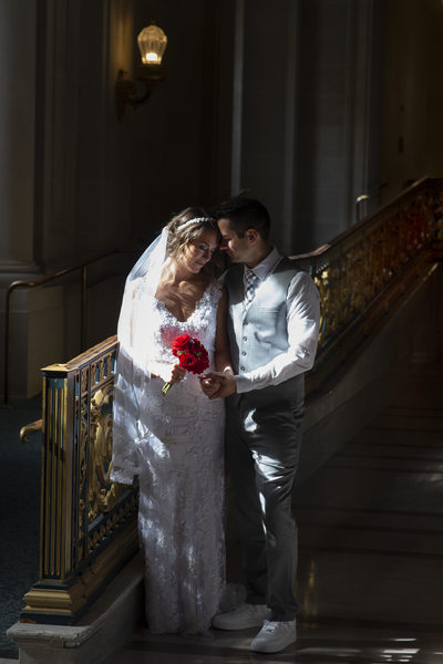 Wedding Photographer San Francisco City Hall - Window Light