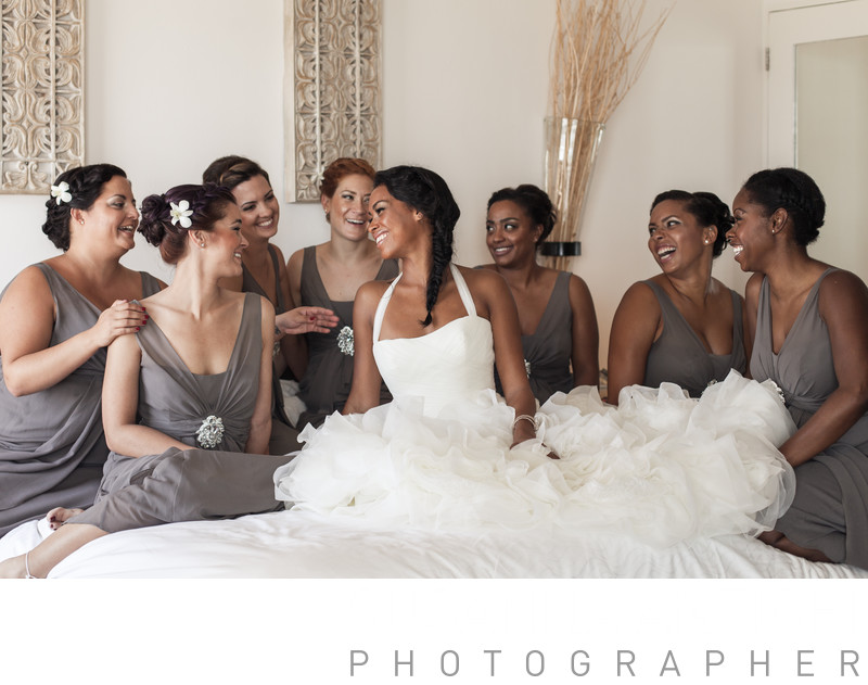 bride and bridesmaids portrait