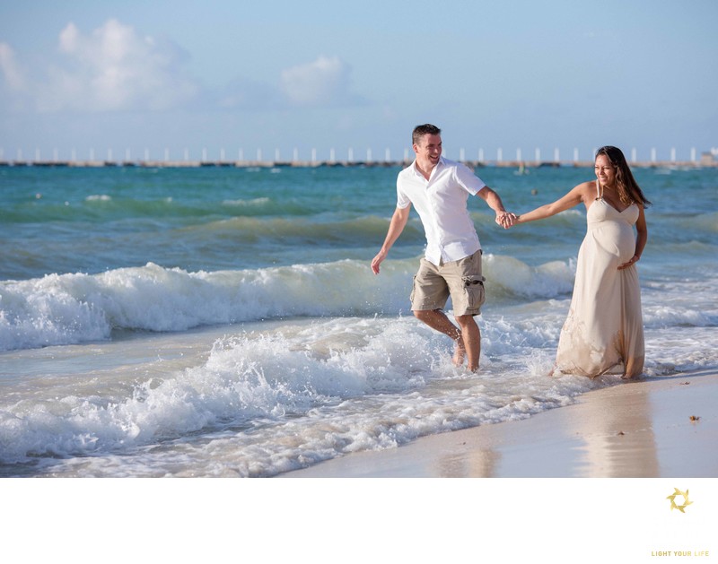 Maternity photo session in Playa del Carmen