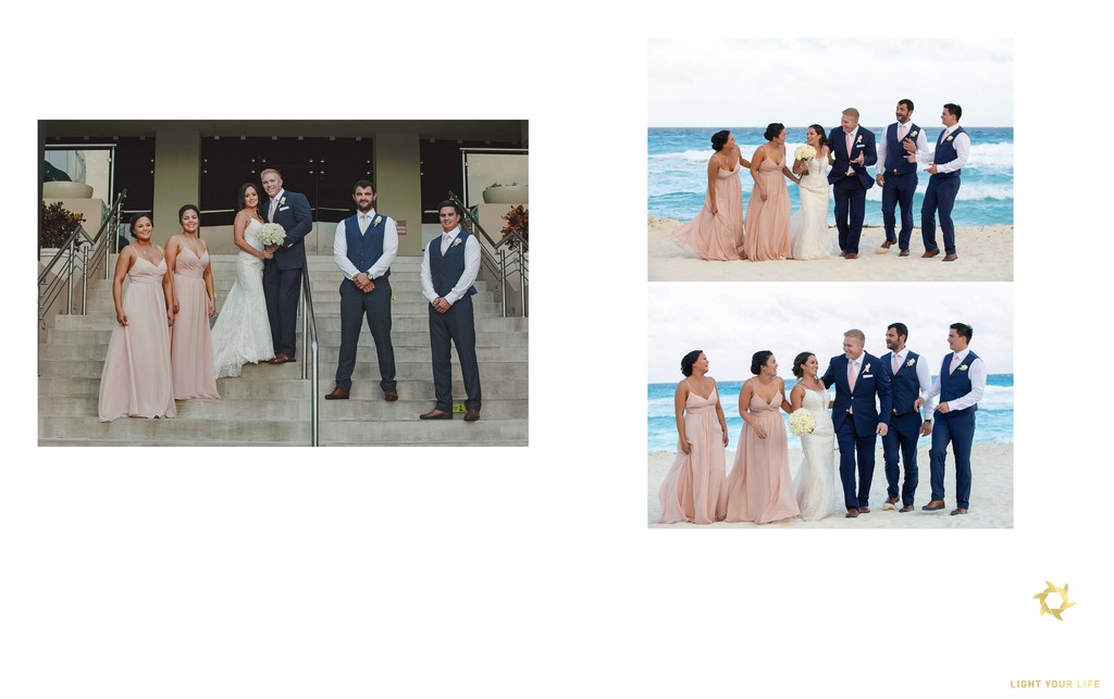 bridal party wedding album page
